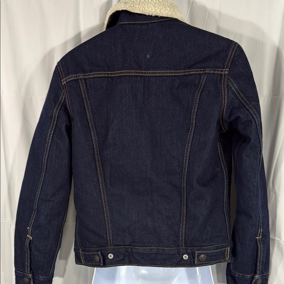 Levi’s Red Tab Sherpa Denim Jacket Wool Lined XS - Picture 10 of 14